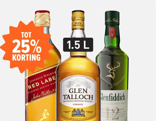 Whisky deals tot 25% korting
